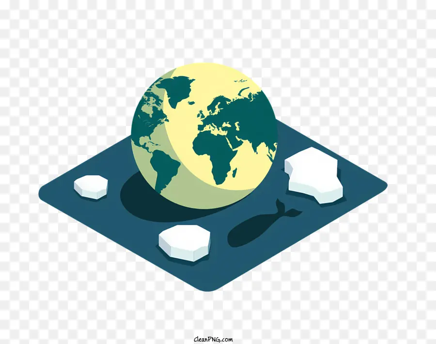 Pemanasan Global，Ice Cube Globe PNG