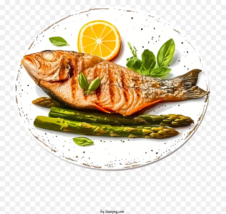 Hidangan Ikan Seni Vektor Sederhana，Ikan PNG