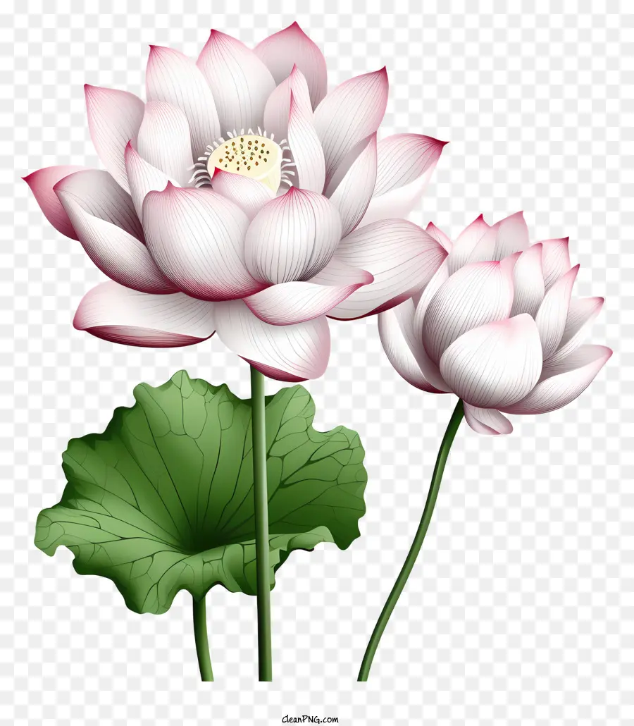 Bunga Teratai Gaya Sketsa，Putih Bunga Teratai PNG