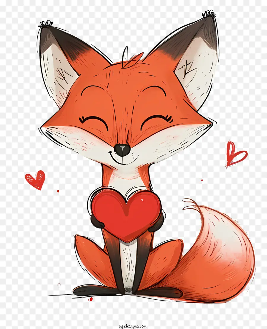 Valentine Fox，Kartun Fox PNG