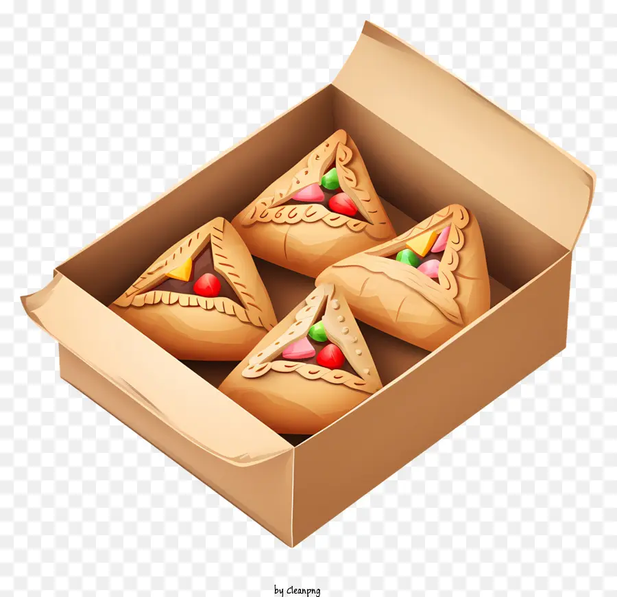 Purim Hamantaschen，Kotak Kue PNG