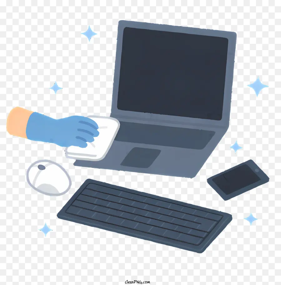 Clipart，Membersihkan Laptop PNG