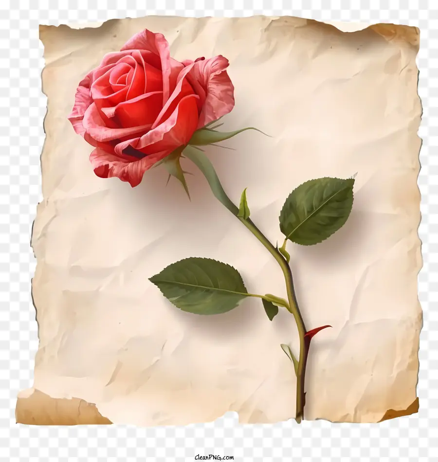 Ikon Mawar Dan Kertas，Mawar Merah PNG