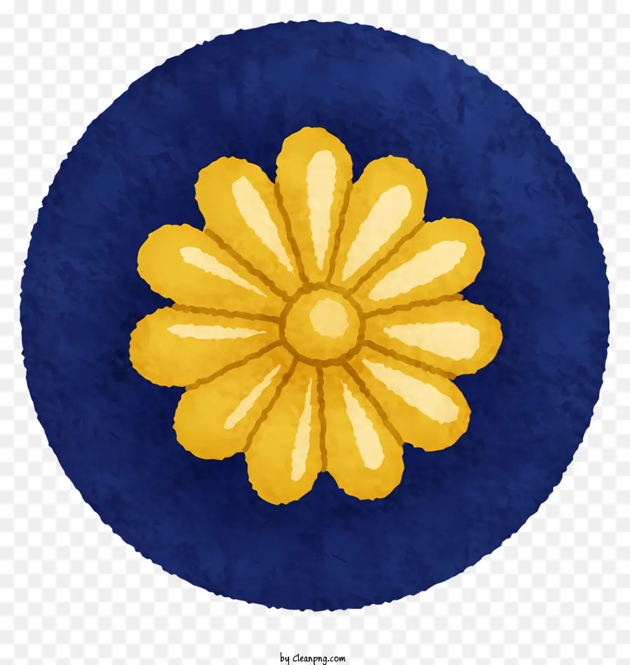 Bunga Kuning，Lingkaran Biru PNG