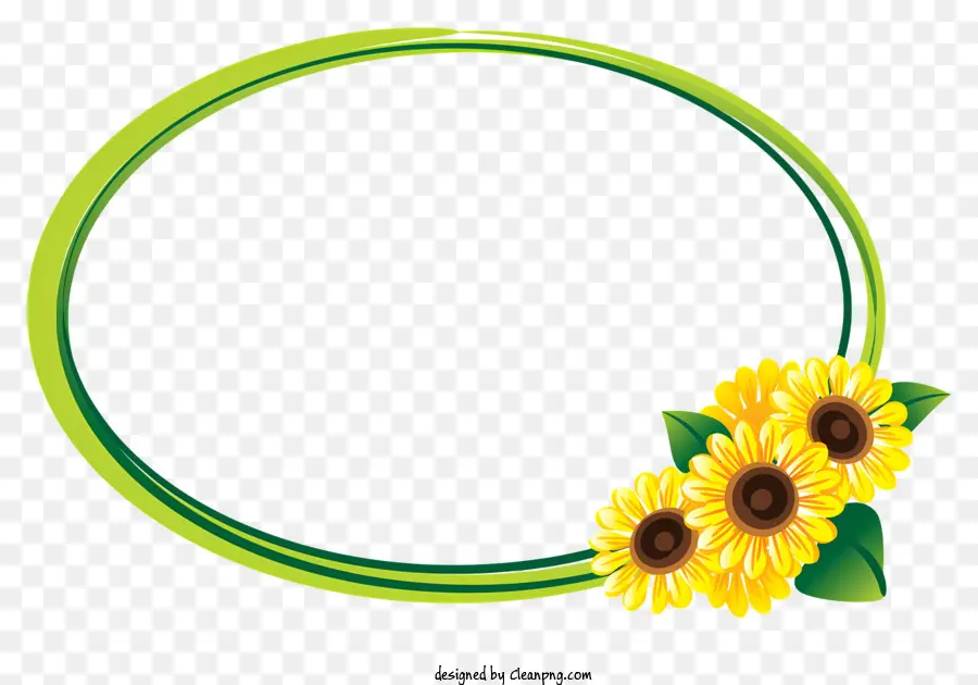 Bunga Matahari Frame，Bunga Matahari Bunga Karangan PNG