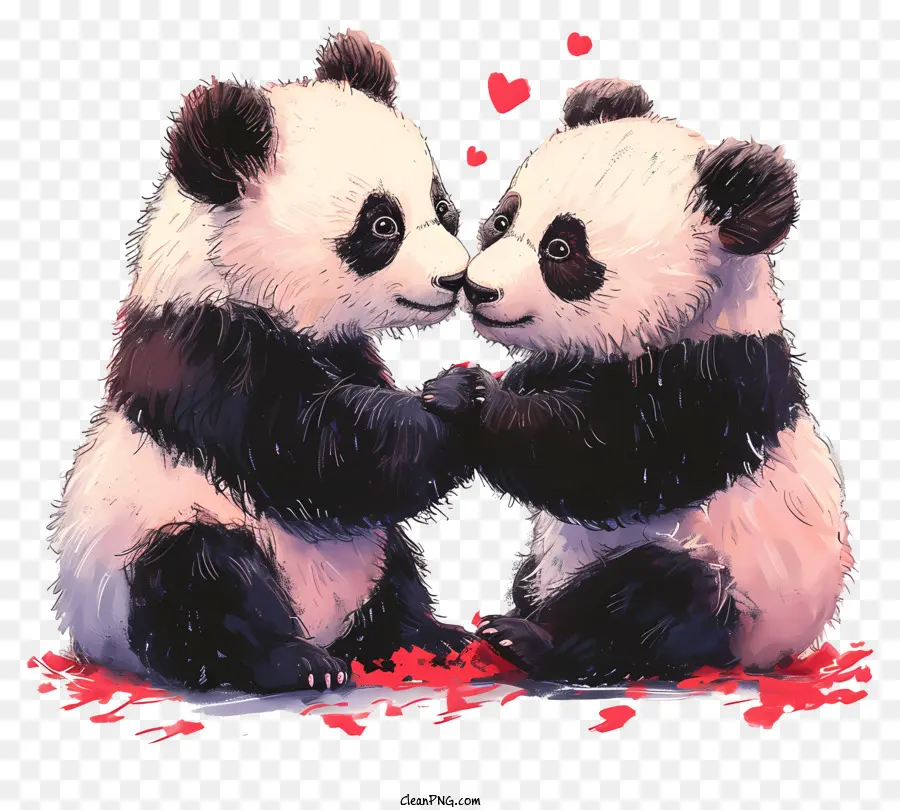 Panda Valentine，Panda PNG