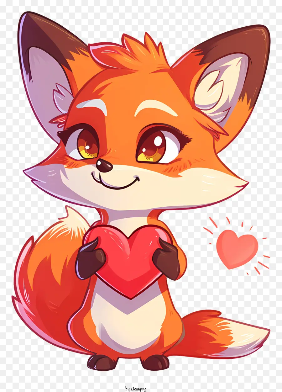 Valentine Fox，Kartun Fox PNG