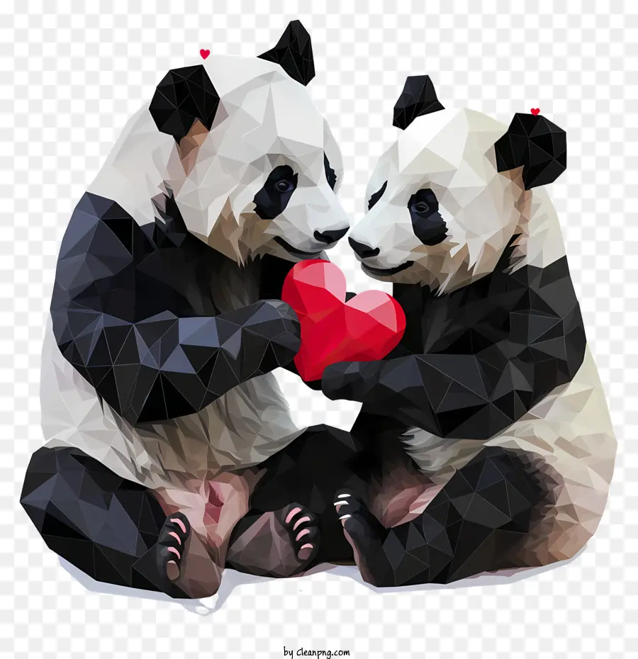 Panda Valentine，Panda PNG