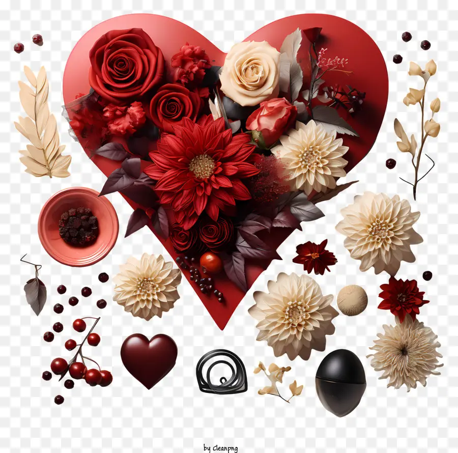 Hari Valentine，Komposisi Bunga Romantis PNG