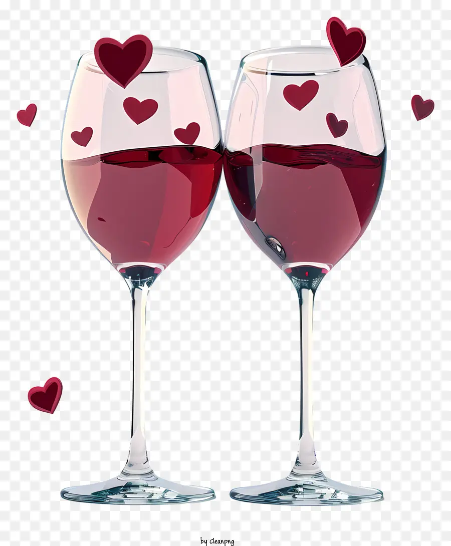 Gelas Anggur Valentine Yang Realistis，Anggur Merah PNG