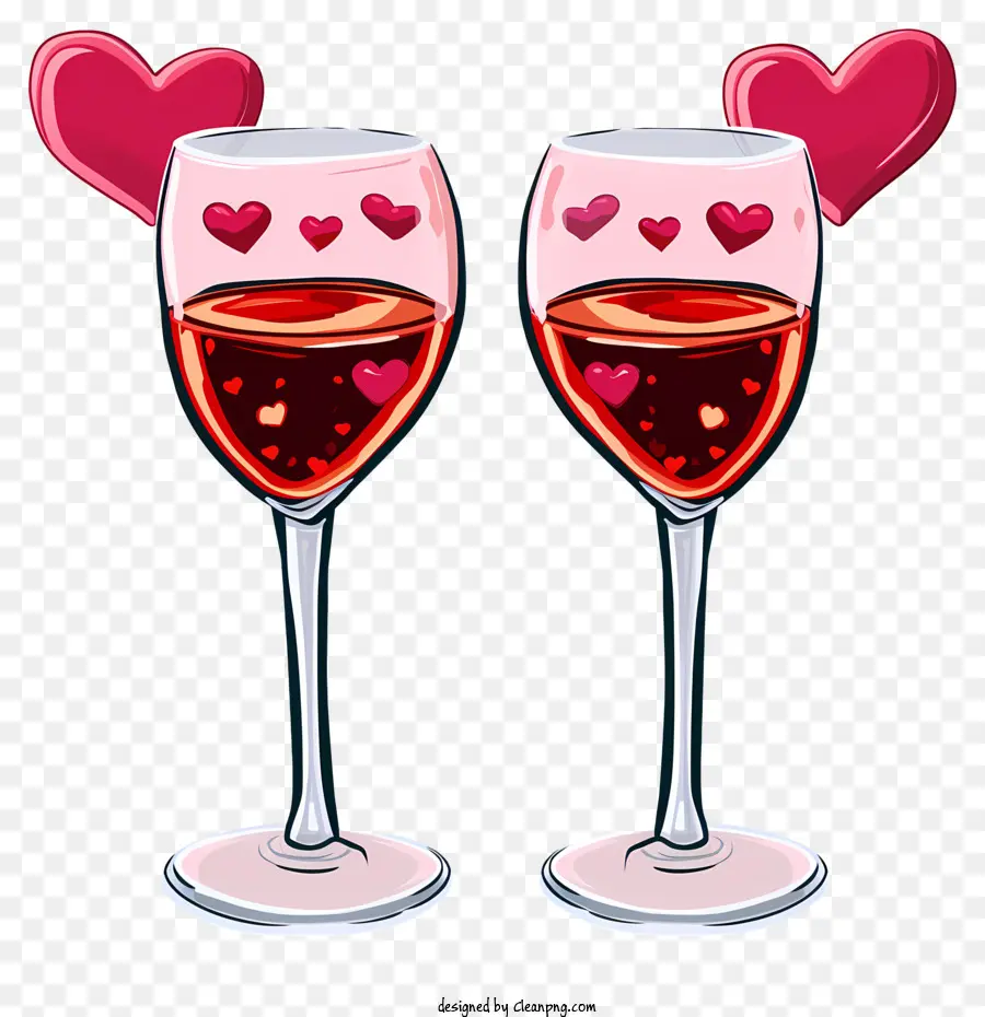 Kartun Gelas Anggur Valentine，Anggur Merah PNG