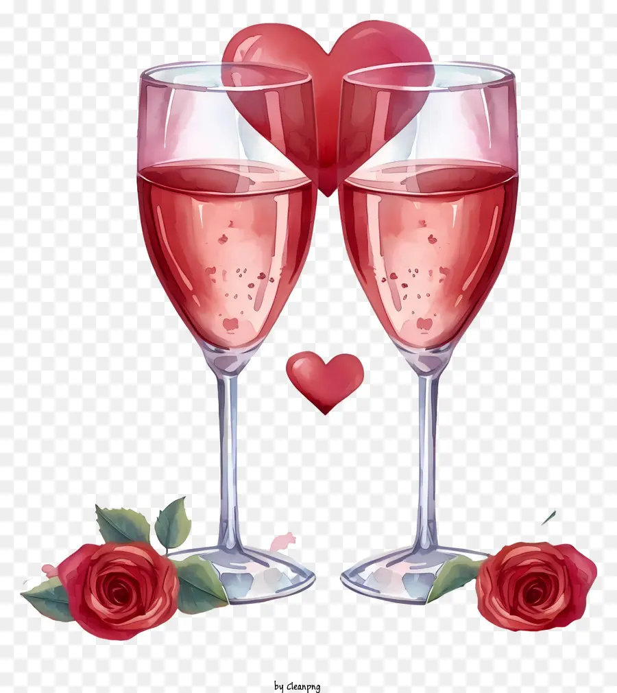 Gelas Anggur Valentine Cat Air，Anggur Merah PNG