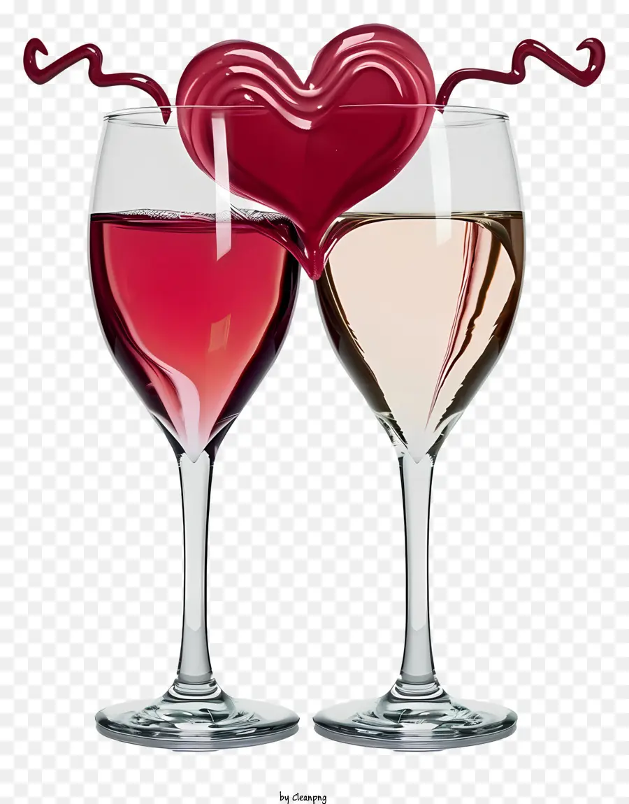Formulir Ramping Yang Menyenangkan，Gelas Anggur Valentine PNG