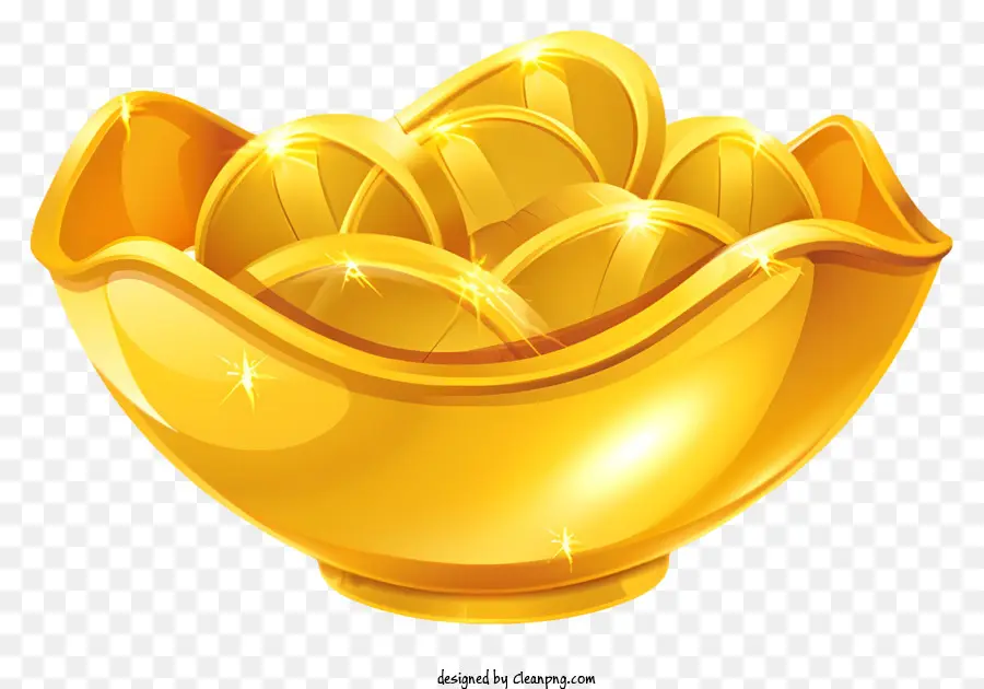 Ikon Emas China，Emas Mangkuk PNG