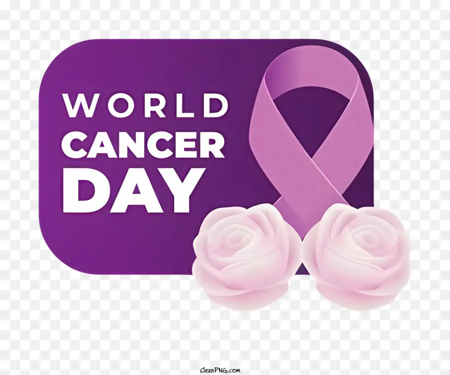 Hari Kanker Dunia，Pita Ungu PNG