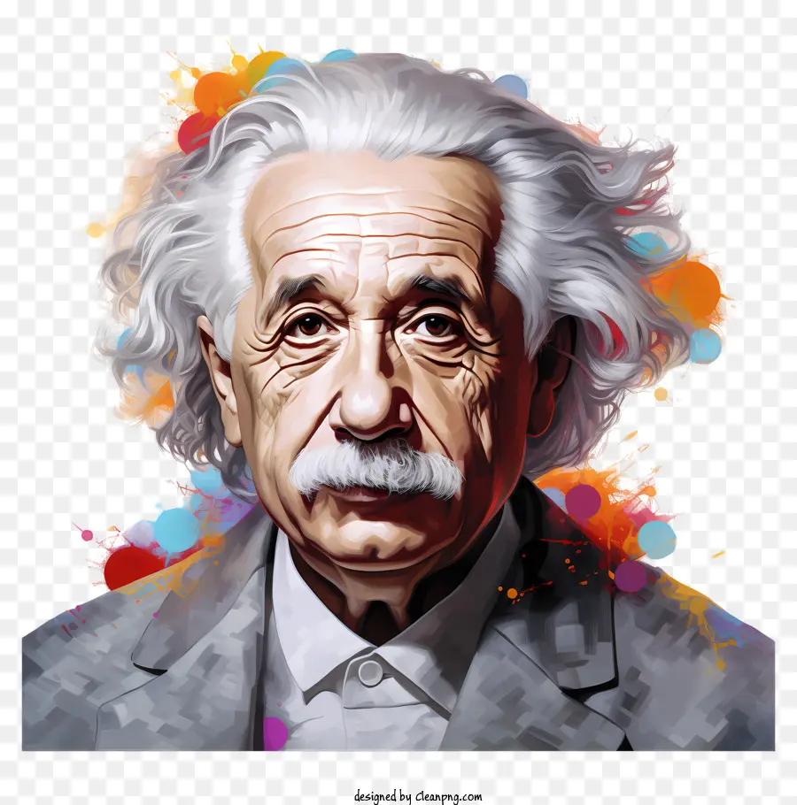 Cat Warna Warni Potret Albert Einstein，Einstein PNG