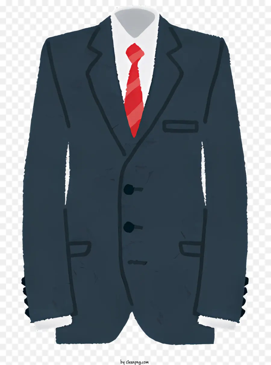 Jaket Setelan Biru，Dasi Merah PNG