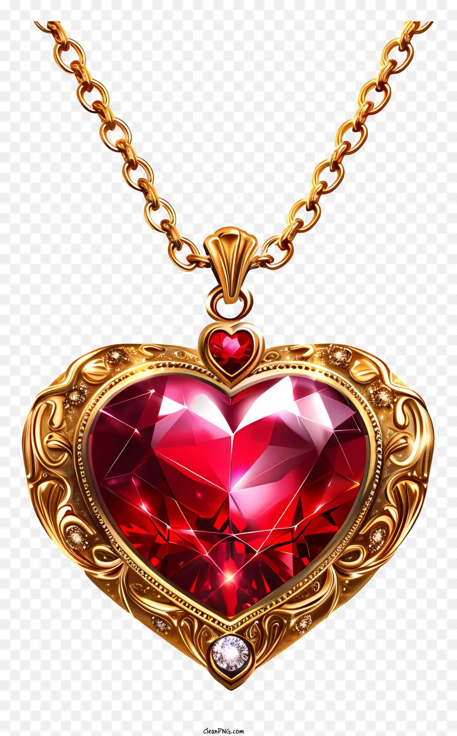 Perhiasan Hari Kasih Sayang，Jantung Liontin PNG