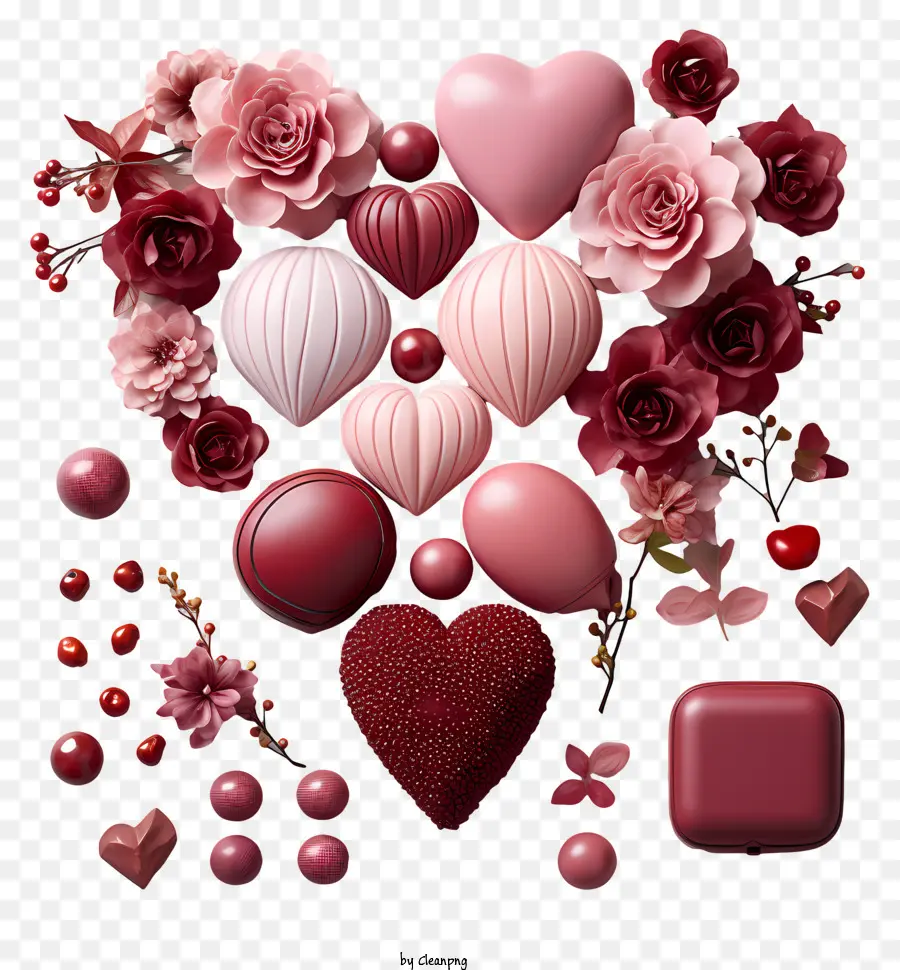 Hari Valentine，Heartshaped Balon PNG