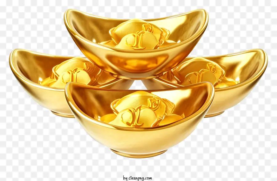 Ilustrasi Emas Emas Cina，Mangkuk Emas PNG