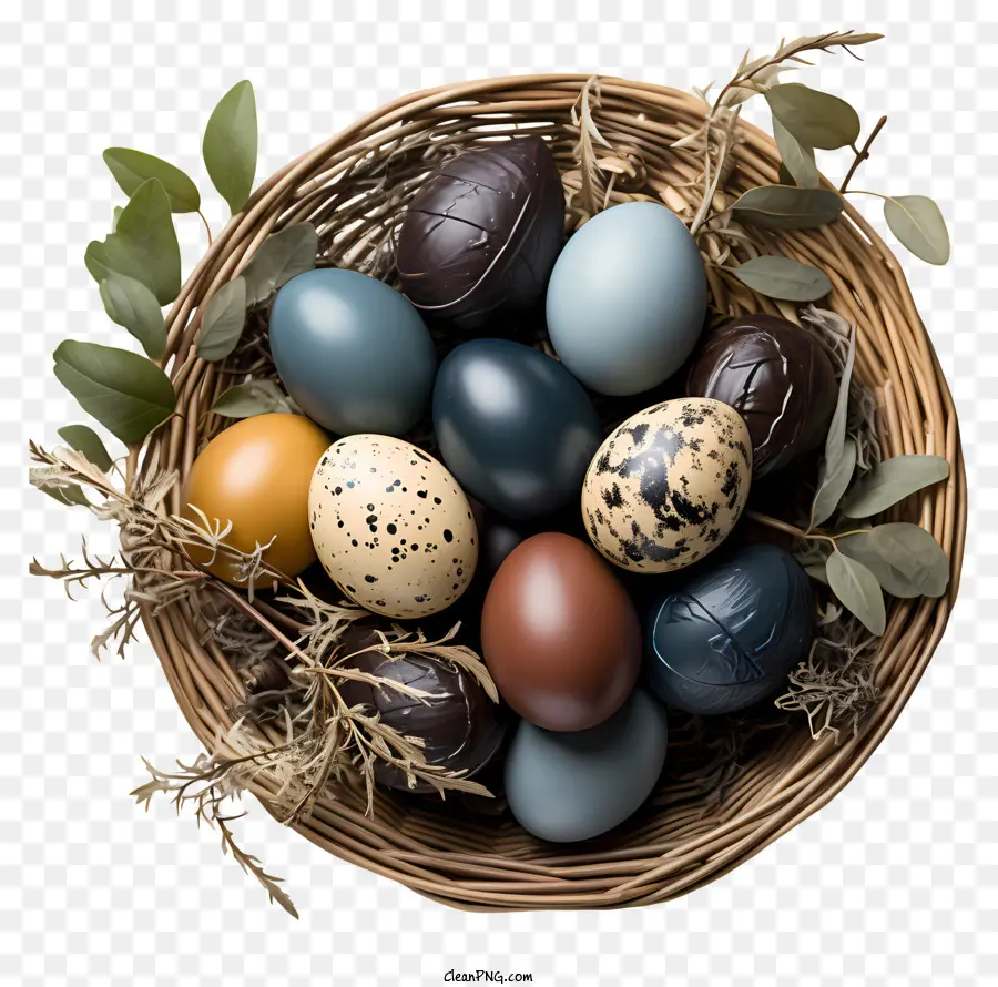 Telur Paskah Dalam Keranjang，Keranjang Paskah PNG