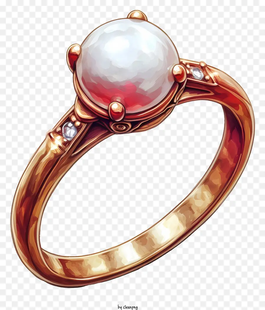 Cincin Mutiara，Emas Band PNG