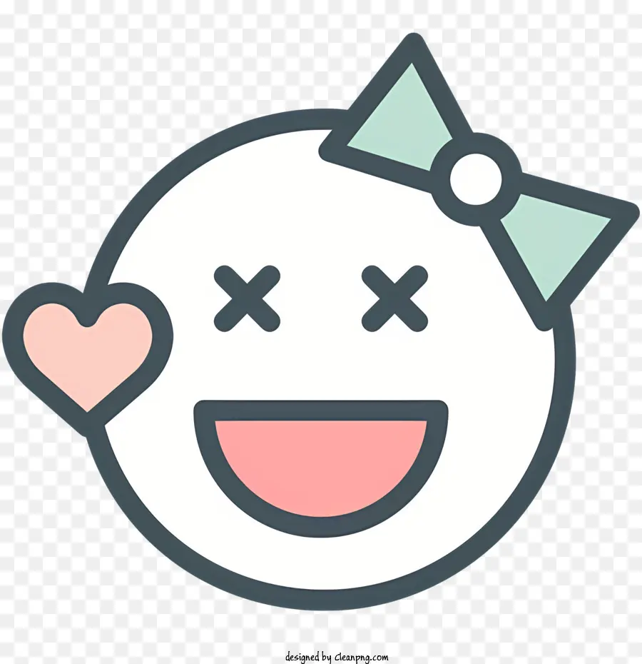 Hari Kasih Sayang Garis Datar，Emoji Wajah PNG