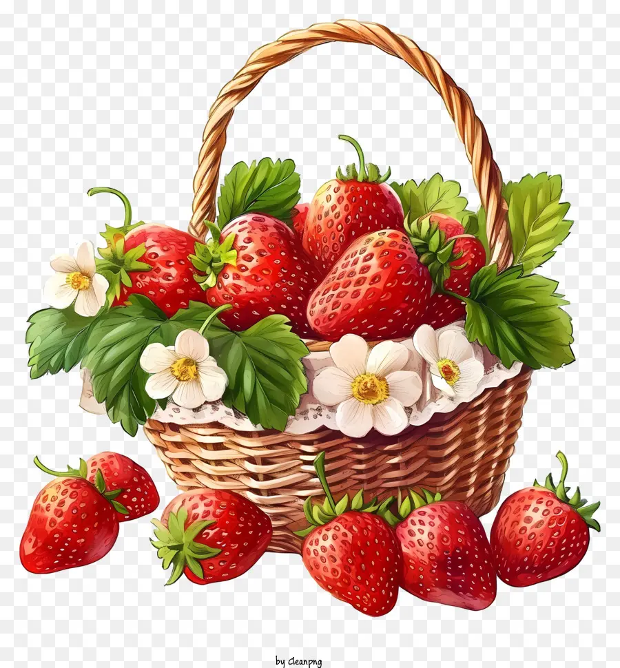 Strawberry Keranjang，Stroberi PNG