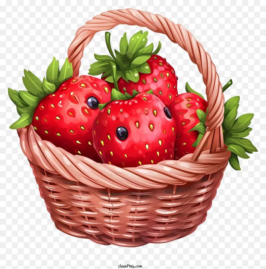 Emoji Keranjang Strawberry，Keranjang Anyaman PNG