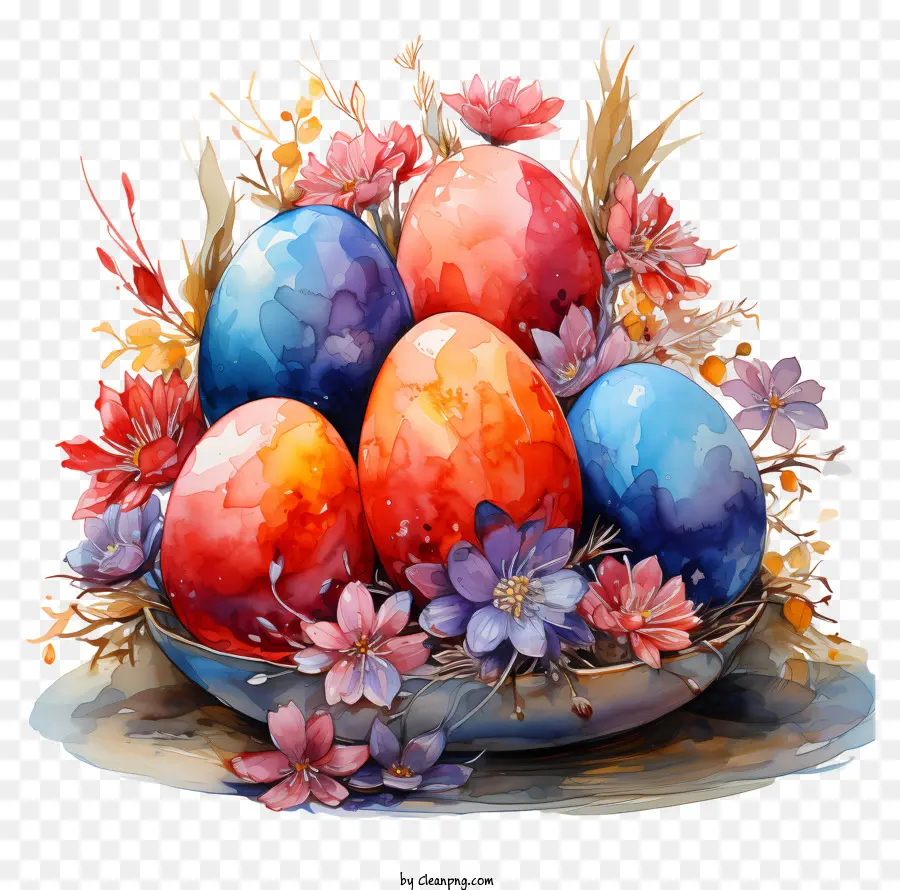 Telur Paskah，Telur Berwarna Cerah PNG