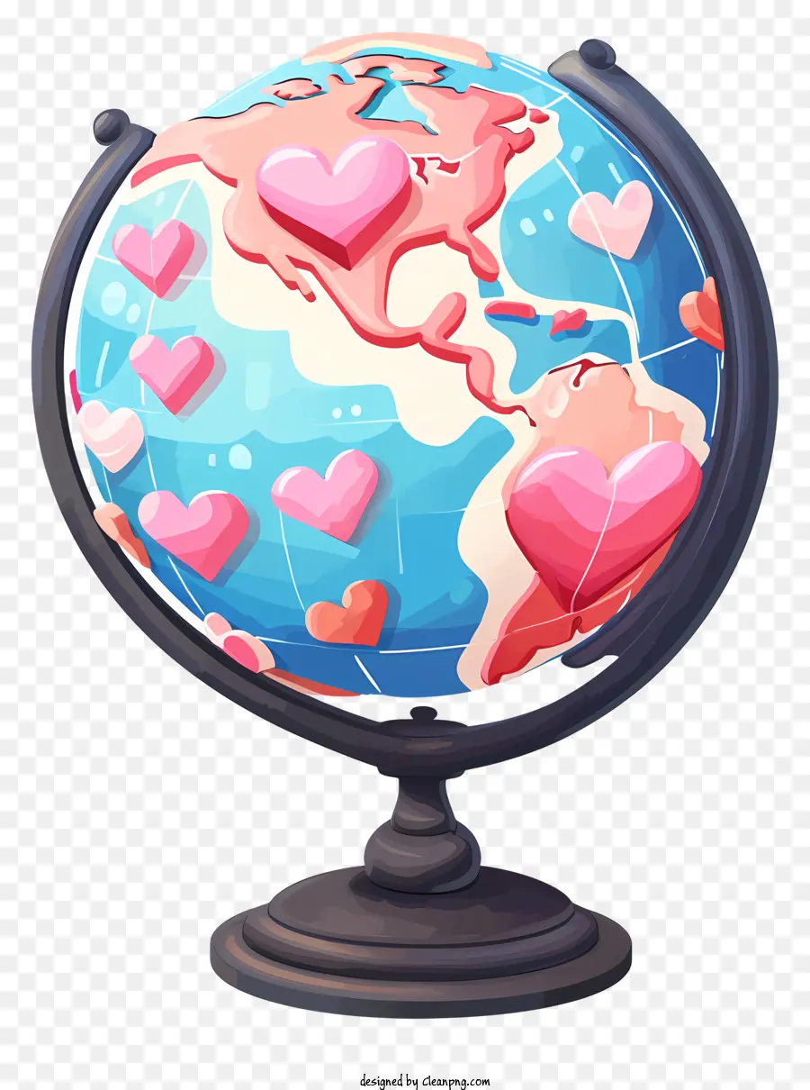 Hari Valentine，Love Globe PNG