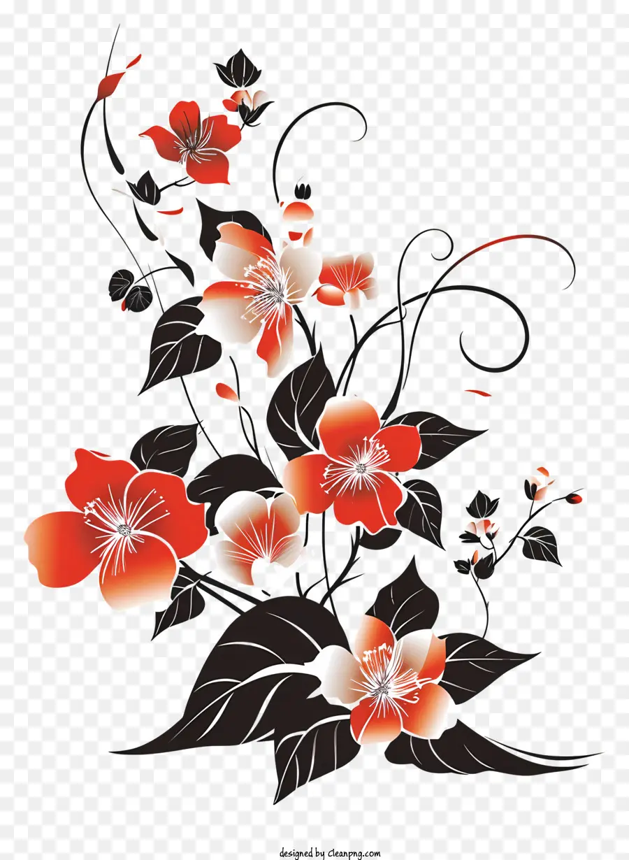 Susunan Bunga Zen，Bunga Oranye Dan Putih PNG