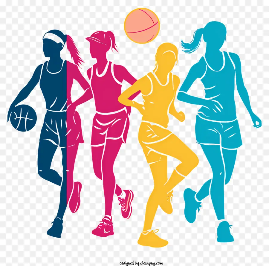 Gadis Dan Wanita Dalam Olahraga，Perempuan Basket PNG