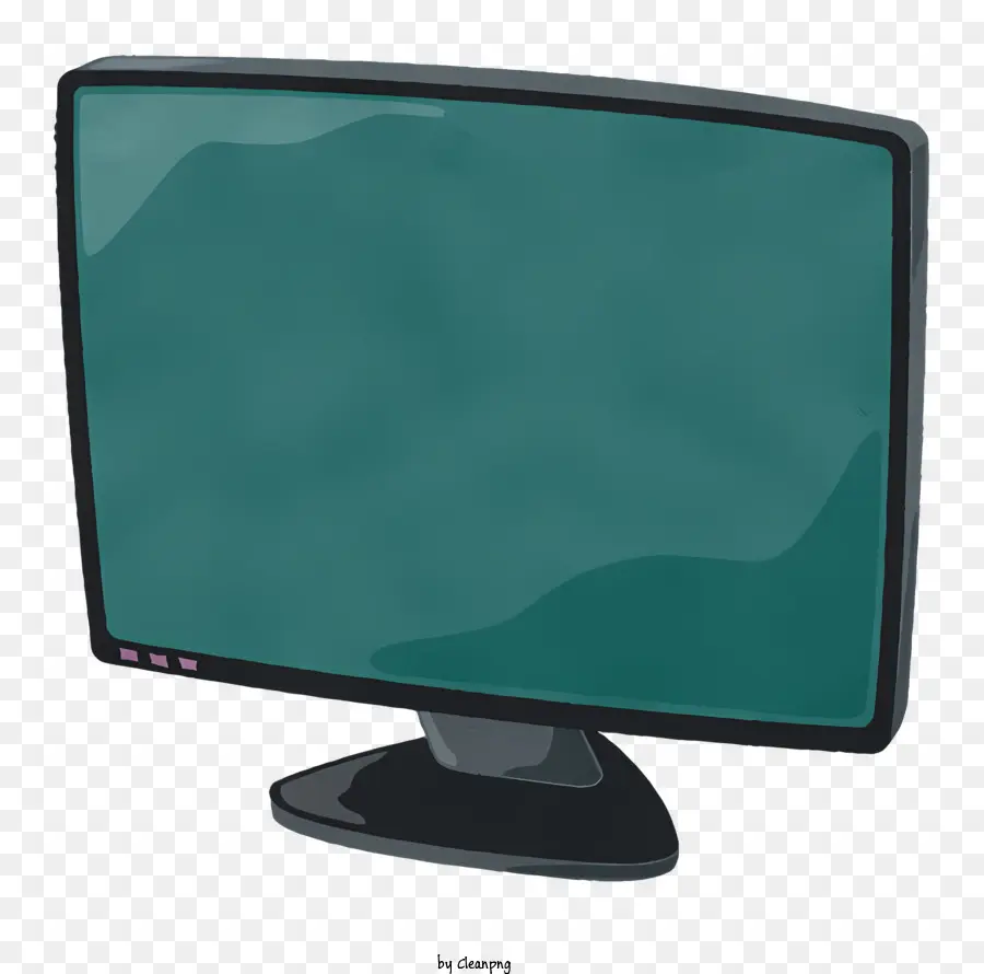 Monitor Komputer，Warna Biru PNG