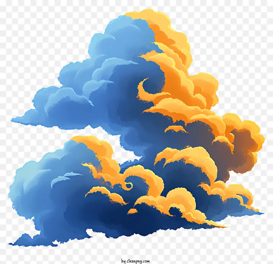 Awan Cat Air，Awan Berwarna Warni PNG