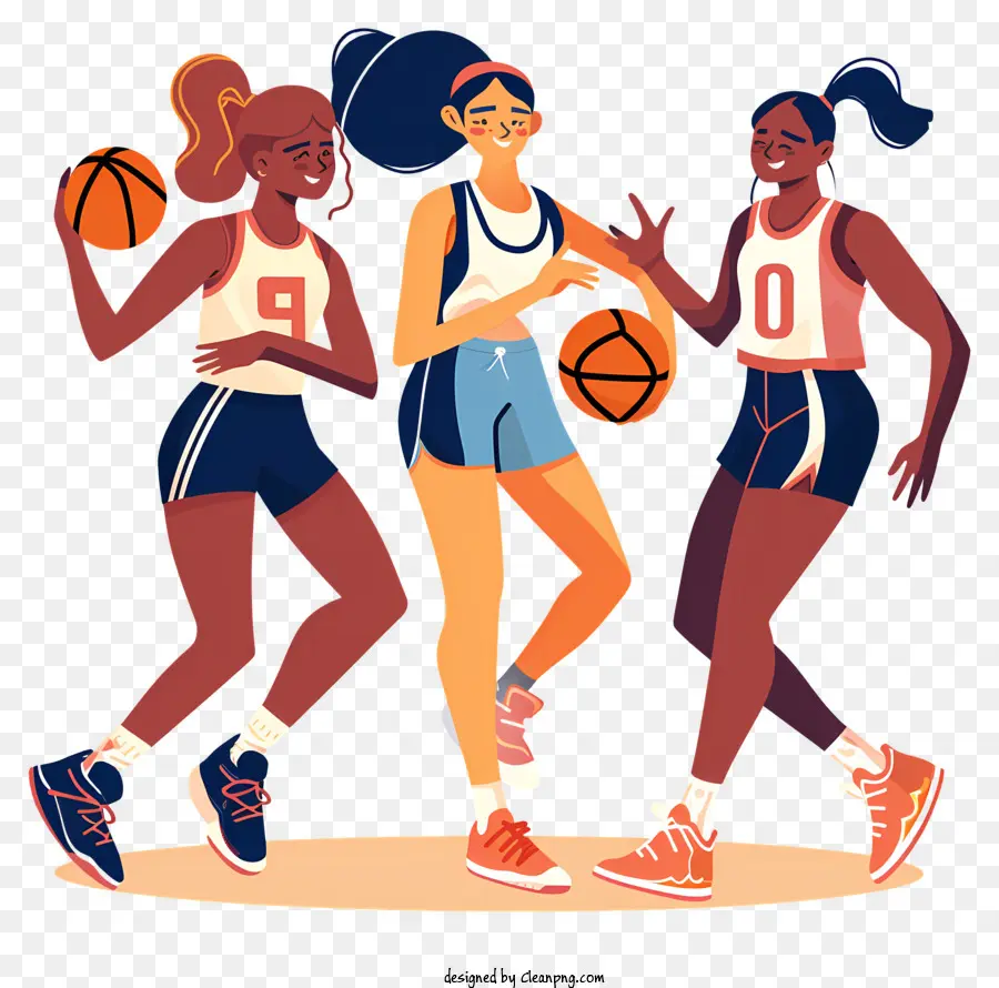 Gadis Dan Wanita Dalam Olahraga，Perempuan Basket PNG