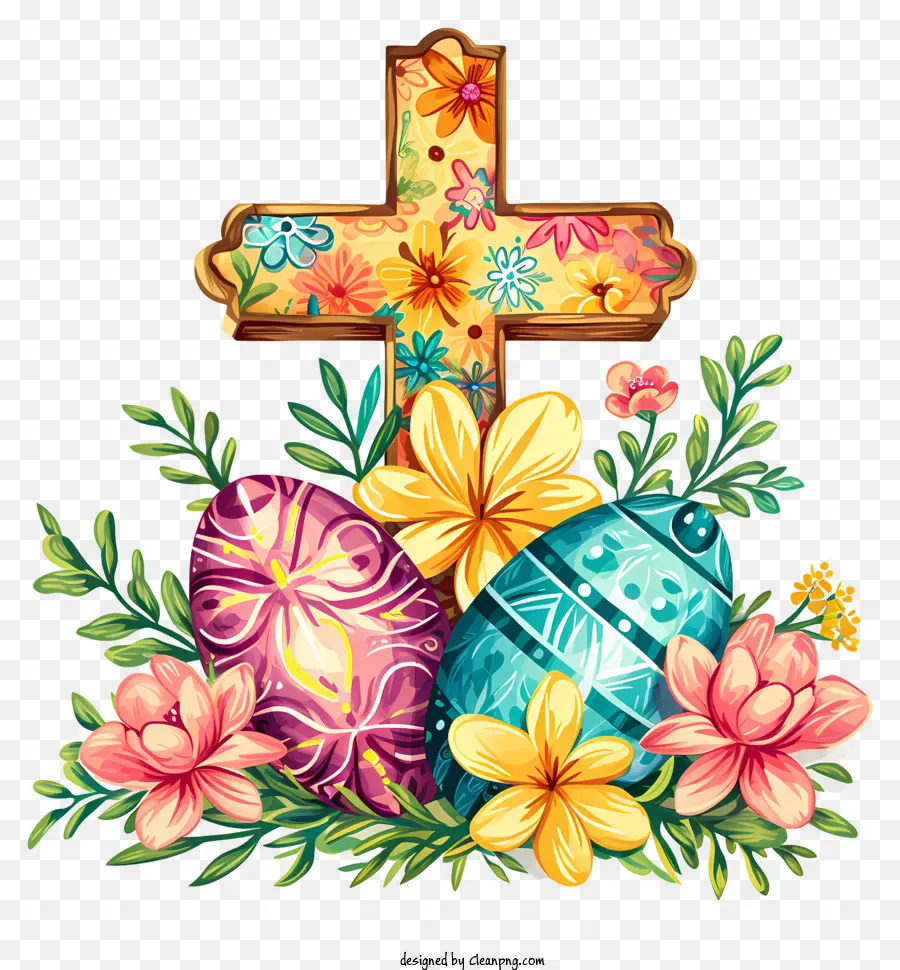 Selamat Paskah Salib，Dekorasi Paskah PNG