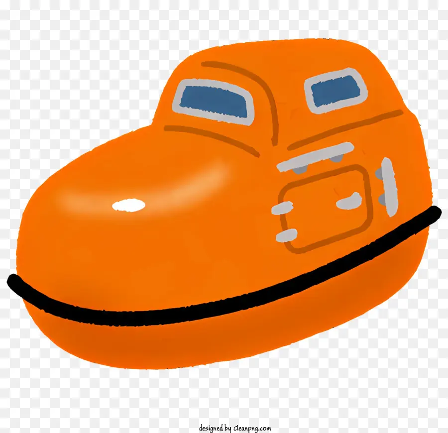 Perahu Oranye Kecil，Hitam Hull PNG