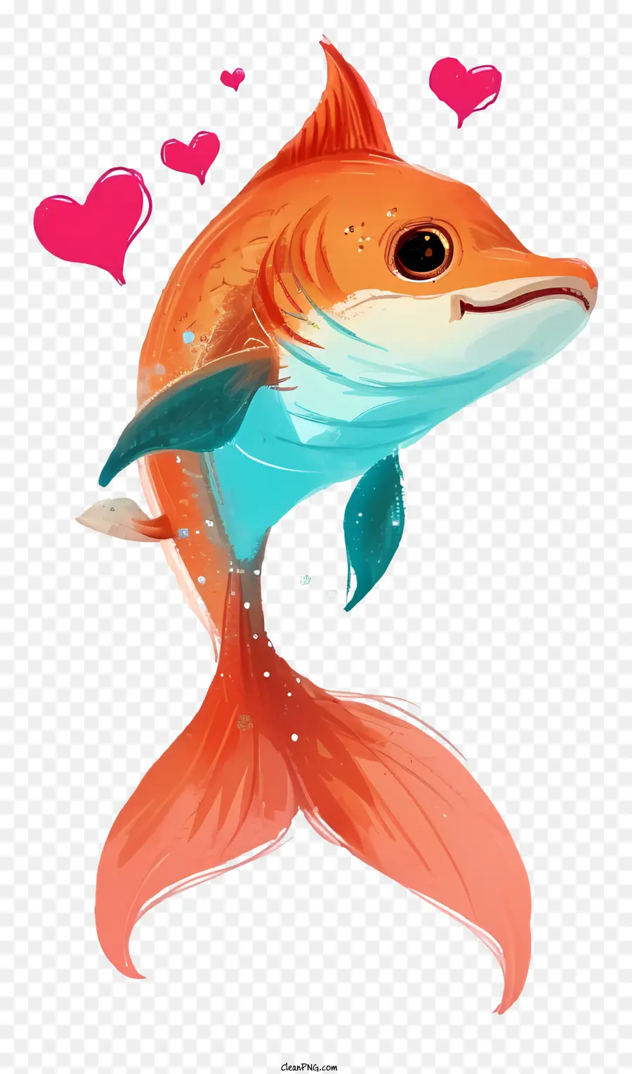 Ilustrasi Ikan Valentine，Ikan Lucu PNG
