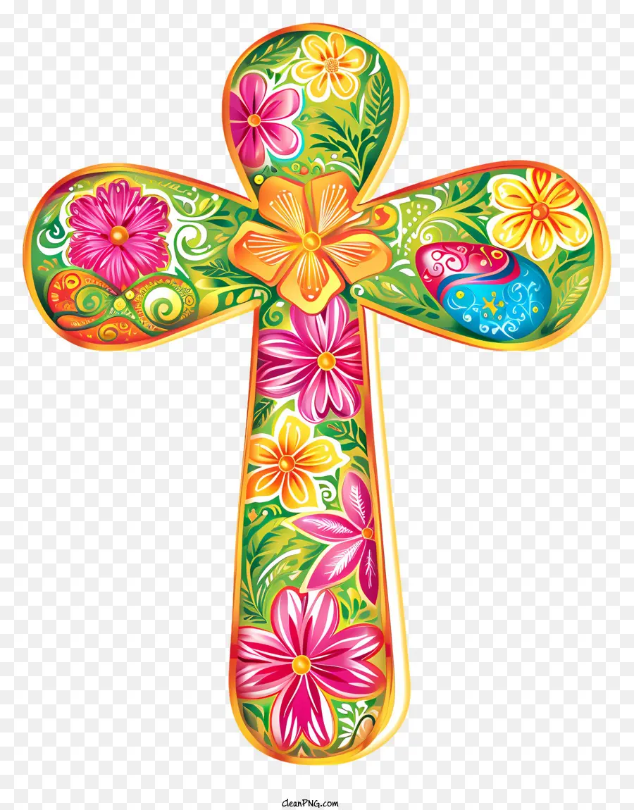 Selamat Paskah Salib，Salib Berwarna Warni PNG