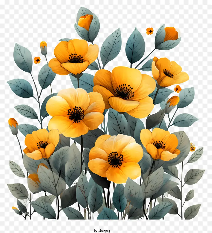 Bunga Emas，Karangan Bunga PNG
