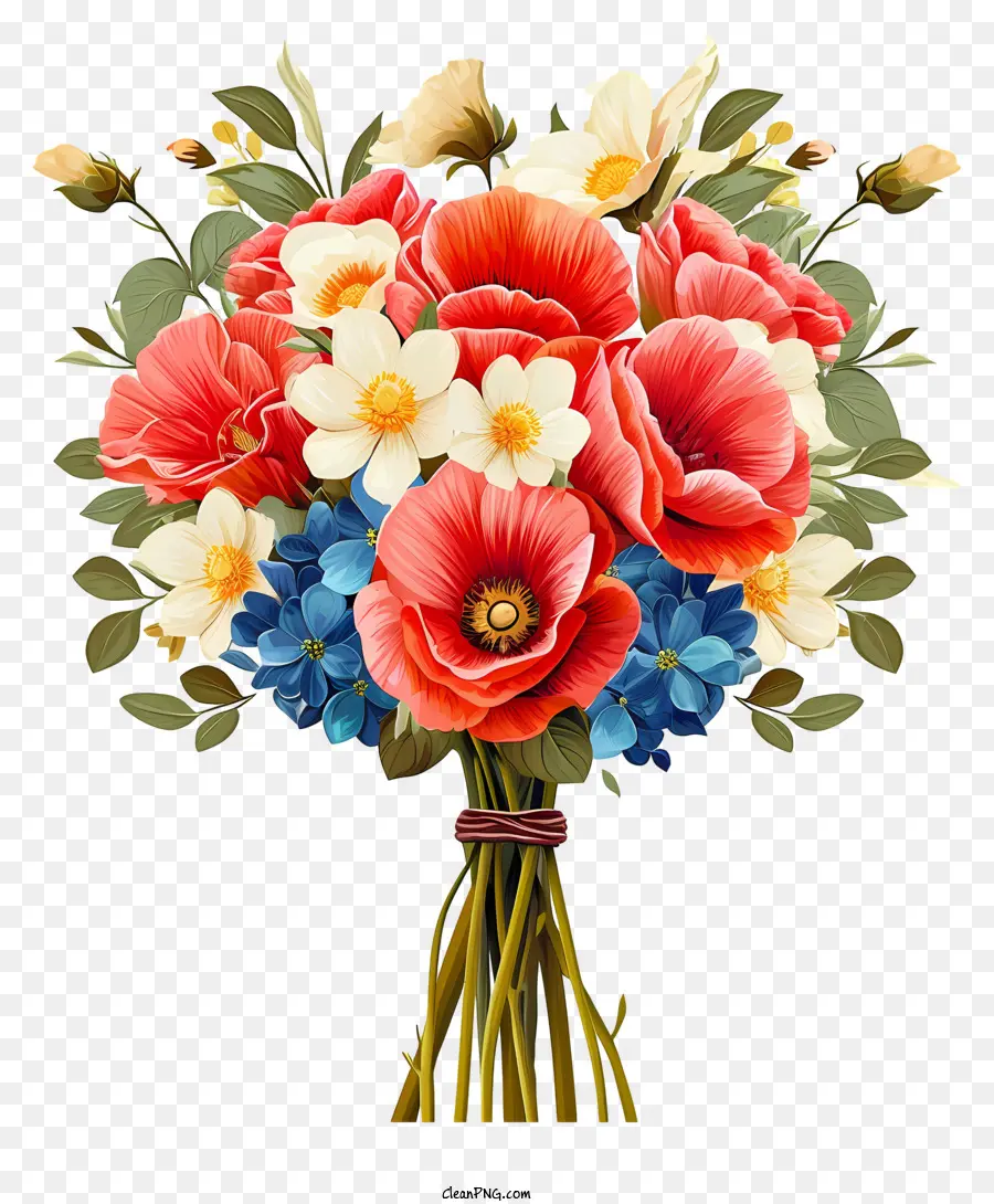 Penyusunan Bunga Pastel，Bunga Bunga Cerah PNG