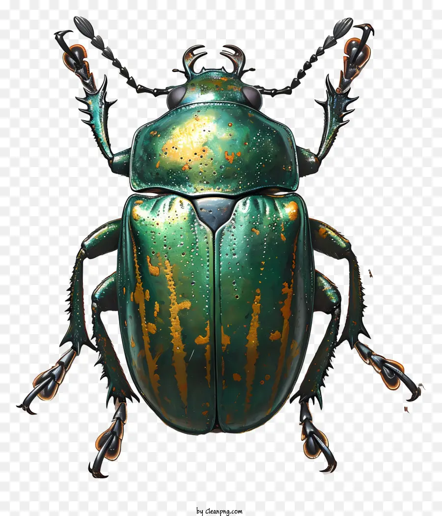 Kumbang Hijau，Kumbang Logam Mengkilap PNG