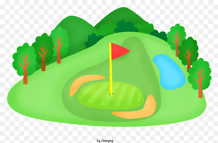 Lapangan Golf，Ilustrasi Grafis PNG