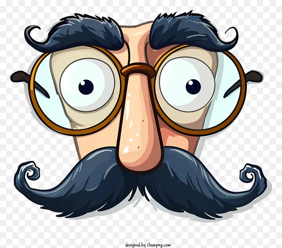 Desain Karakter Draw Vektor，Kacamata Hidung Groucho Lucu PNG