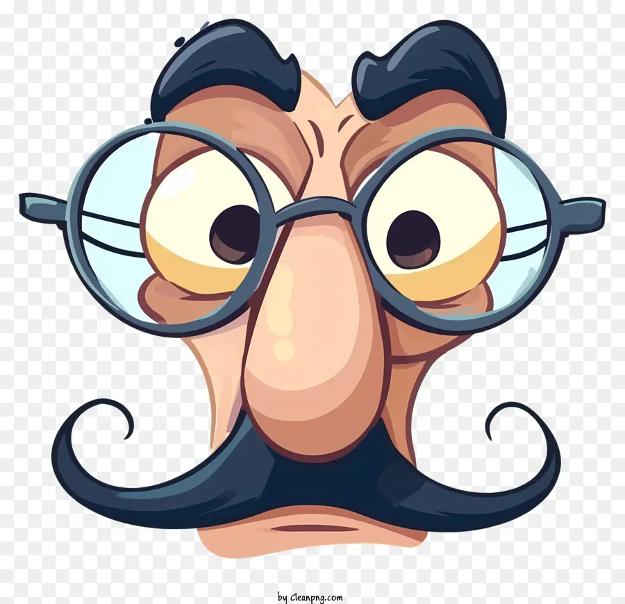 Desain Karakter Draw Vektor，Kacamata Hidung Groucho Lucu PNG