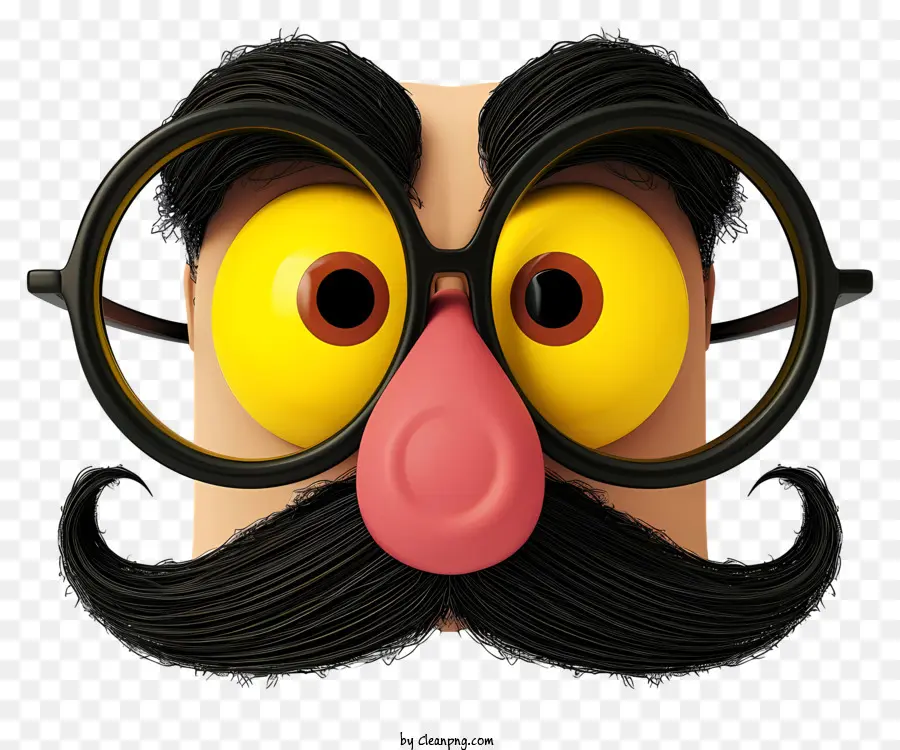 Kartun 3d Kacamata Hidung Groucho Lucu，Karakter Kartun PNG