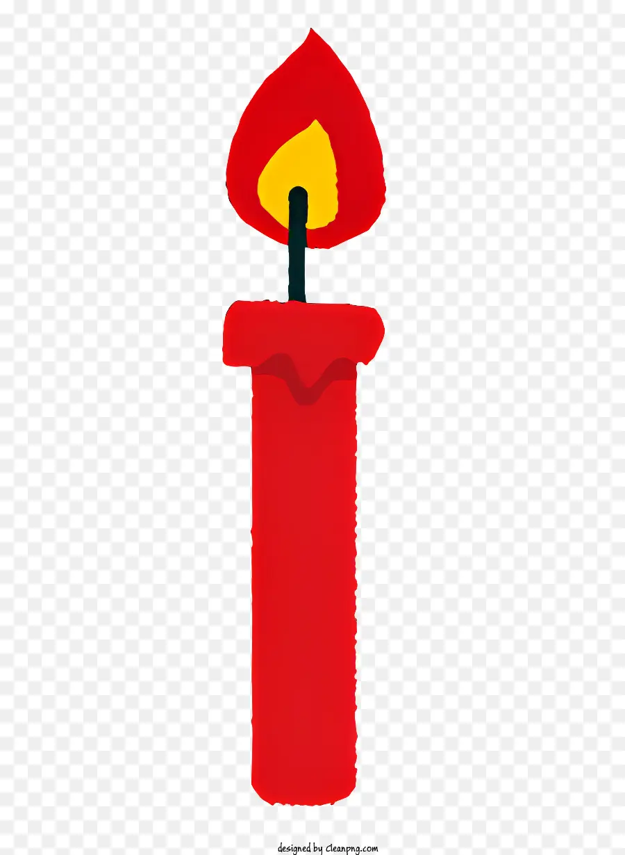 Lilin Ulang Tahun，Lilin Merah PNG