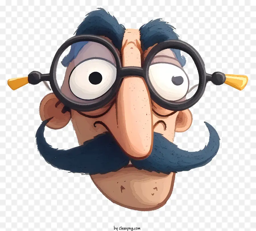 Kacamata Hidung Groucho Lucu Diilustrasikan，Karakter Kartun PNG