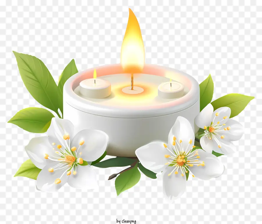 Spa Amp Pusat Kesehatan，Lilin Dan Bunga PNG